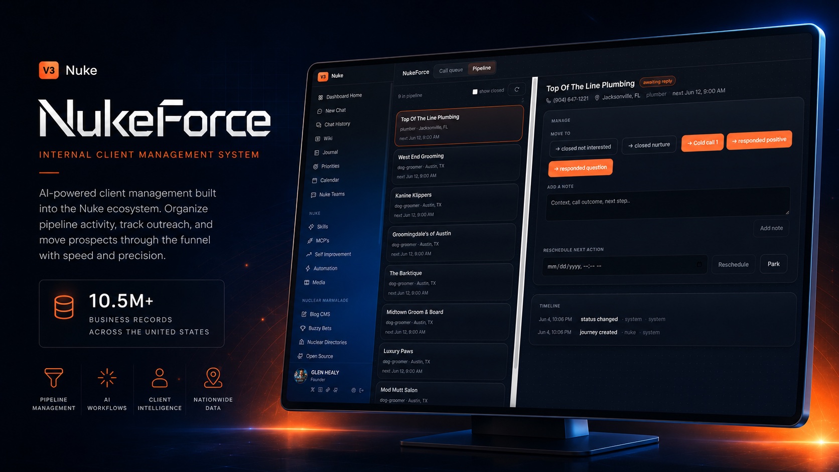 A CRM that works the pipeline for you.